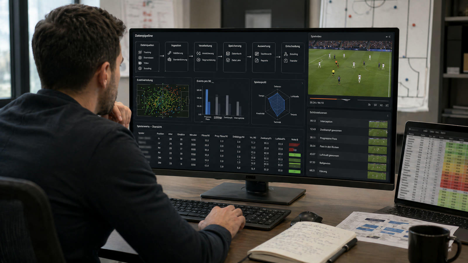 Strukturierte Daten und Video bilden die Grundlage für KI im Scouting