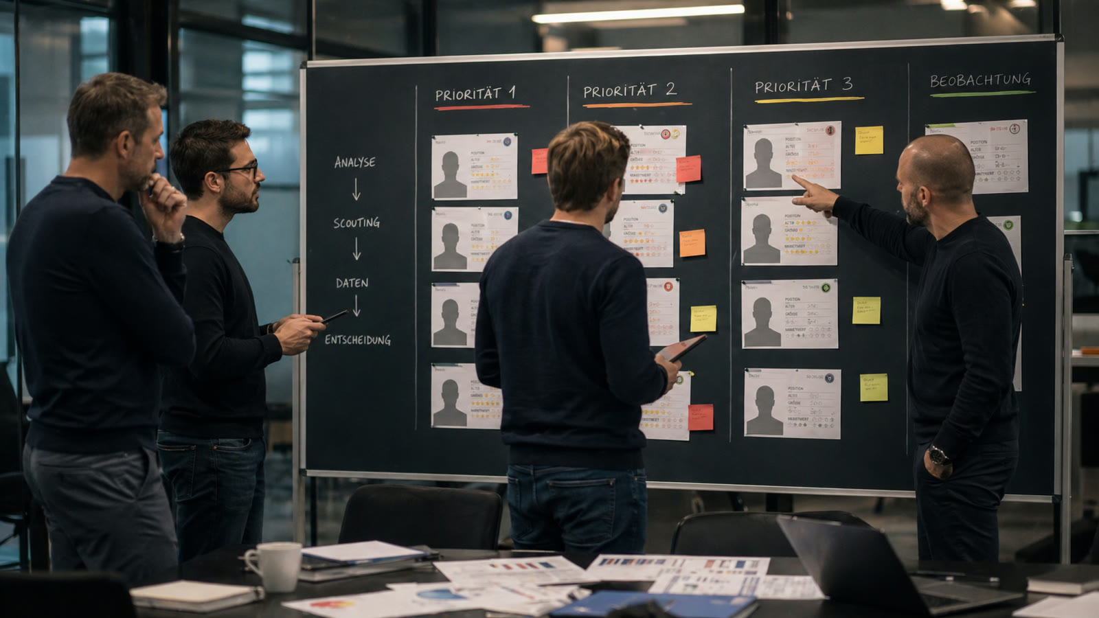 Transfer team prioritises candidates on a shortlist